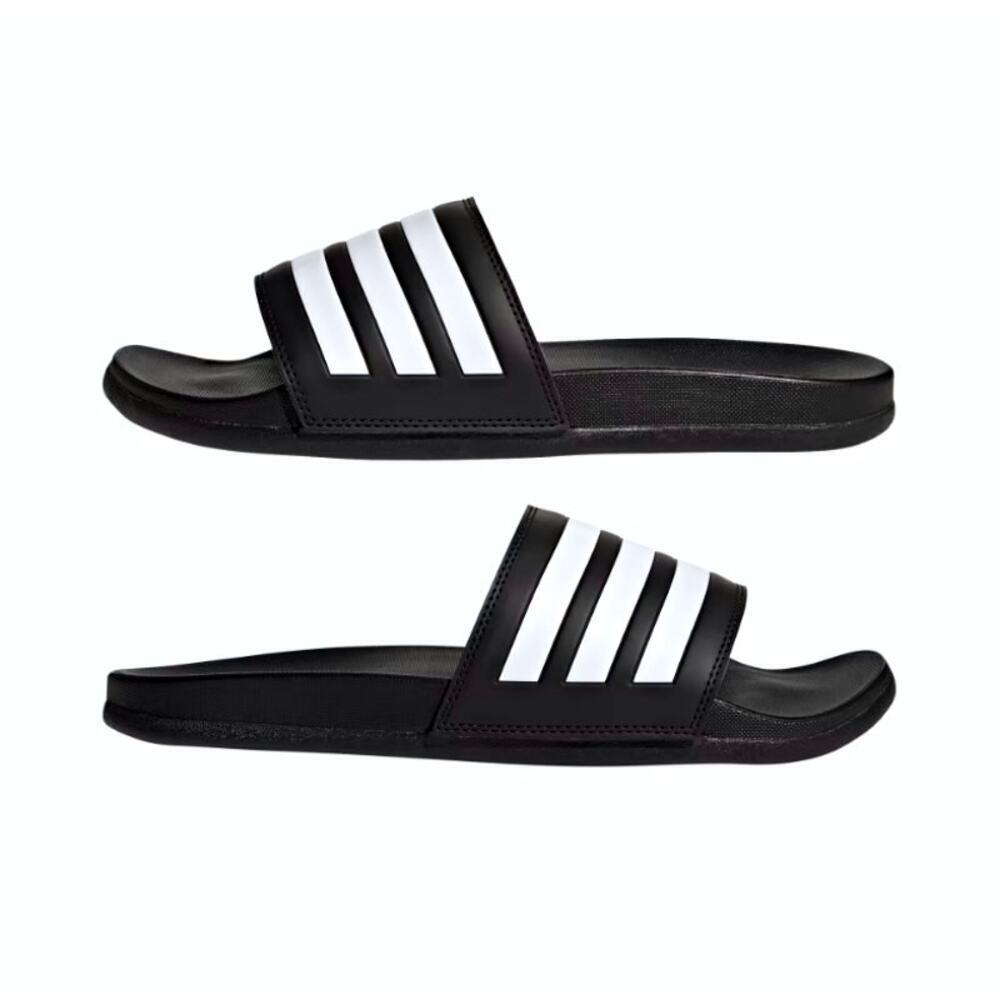 Adidas Unisex Core Black Cloud White Adilette Comfort Slide Sandals Size M11 W12